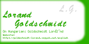 lorand goldschmidt business card